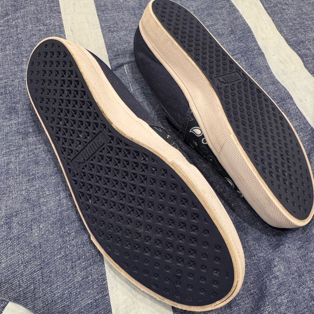 Puma Blue Paisley Slip-On Shoes - Picture 3 of 6
